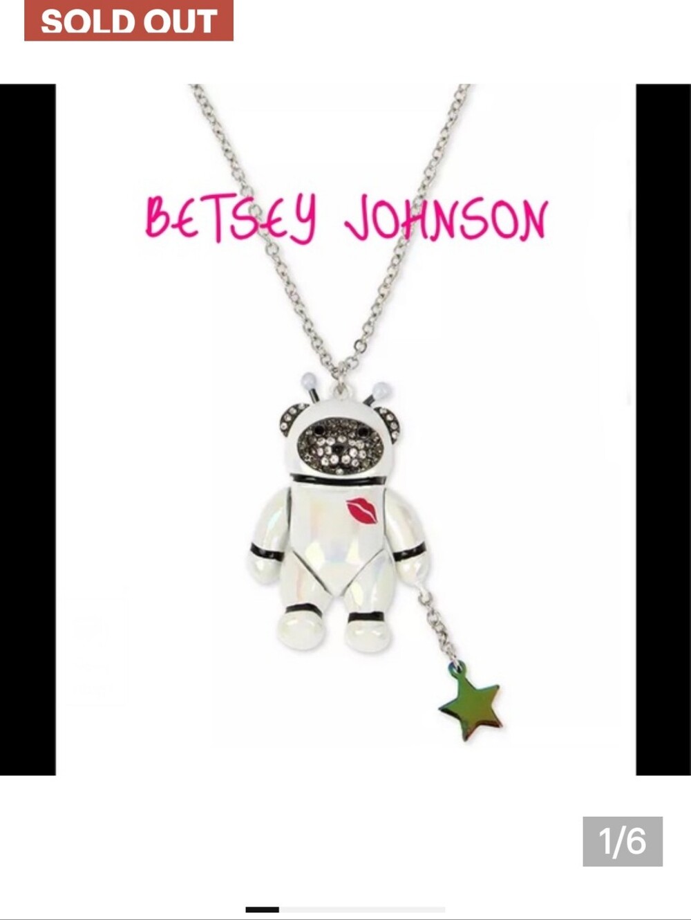 IN SEARCH OF!!! BETSEY JOHNSON ASTRONAUT BEAR NECKLACE.
